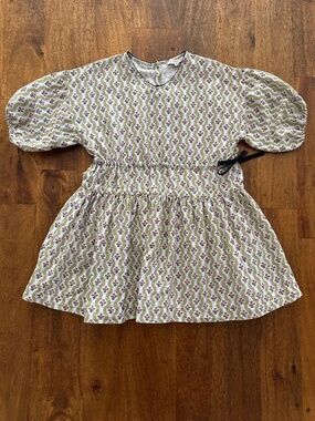 Caramel Agathis Printed Linen-Blend Dress